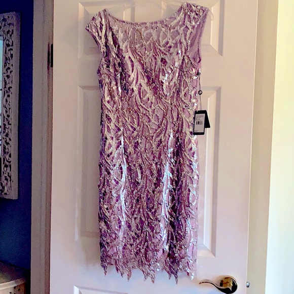 Sequin Dress,Sz.6,lilac,Adrianna Pepell, - Picture 1 of 1